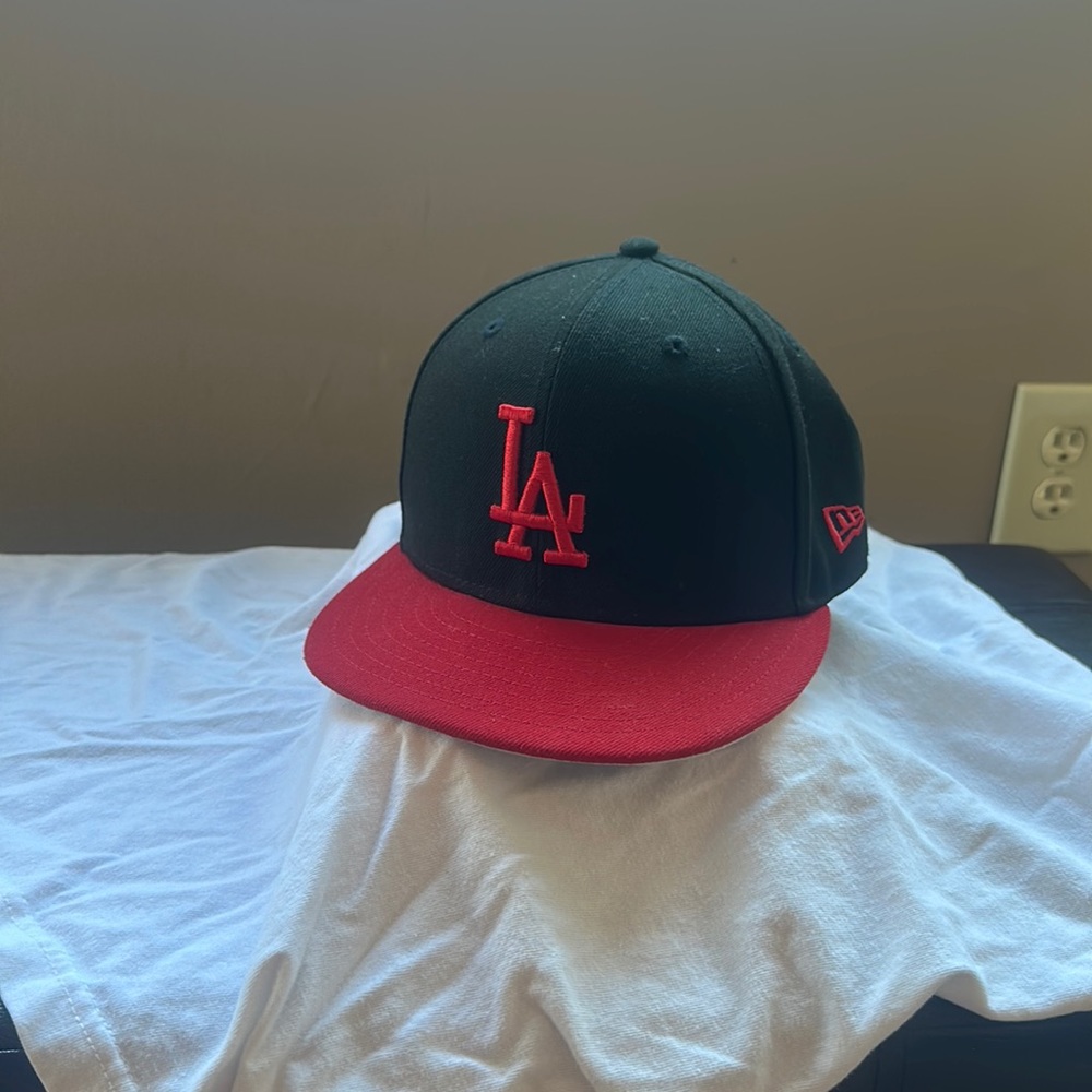 Los Angeles Dodgers New Era Black & Red 59FIFTY - Fitted Hat - Black/Red